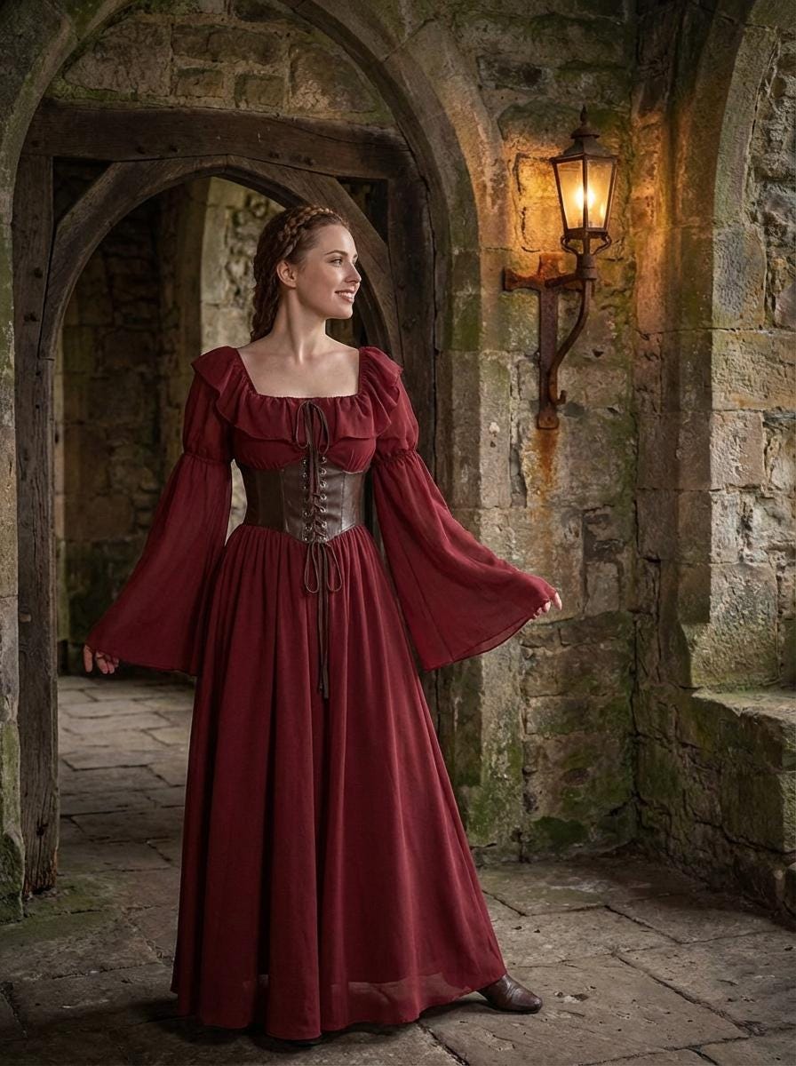 princess polly baby blue dress Scarlet Darkness Medieval Renaissance Dress Women Botswana main image 1
