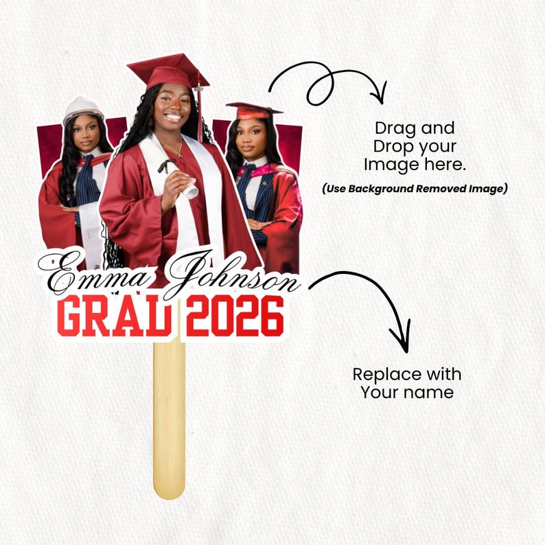 Graduation Fan Templates – Class of 2026 Canva Bundle | Personalized ...