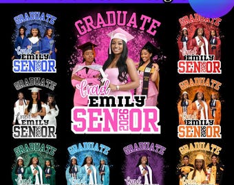 Senior 2026 Graduation Shirt Design | Grad Girl PNG | Graduate T-Shirt Design | Sublimation PNG | Instant Download