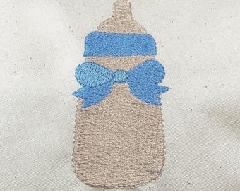 Baby Fläschchen Stickdatei, Maschinenstickerei, Kinderzimmer Motiv (Sofortdownload), 6 Größen