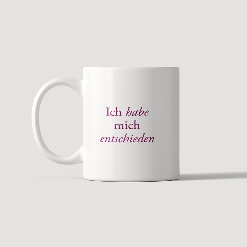 I’ve made up my mind / and say ‘maybe’. – Statement ceramic mug with a surprising twist image 2