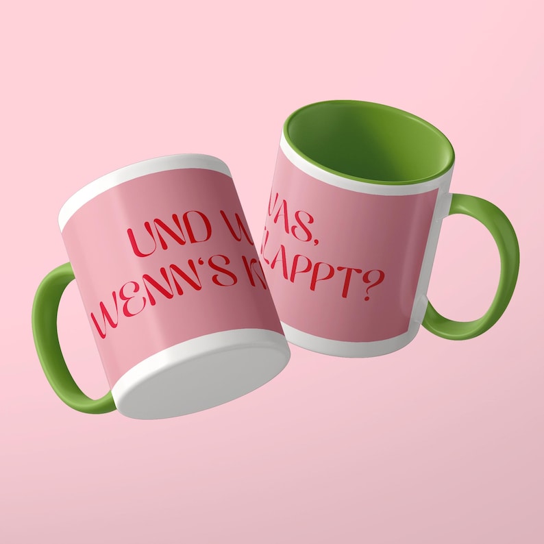 Och tänk om det fungerar? – Typografisk motivationsmugg | Mugg med positivt uttalande bild 4