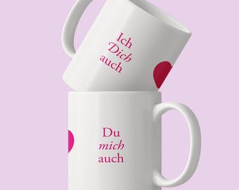 I love you too / You love me too. – Statement coffee mug | Mug with a surprise message