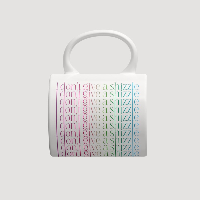 Tazza con scritta "Non me ne frega niente" colorata / Tazza da caffè sfacciata con scritta e stampa a 360 gradi / Regalo perfetto immagine 2