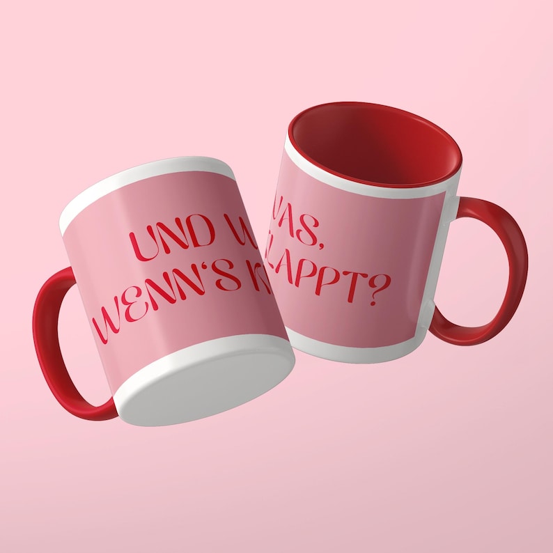 Och tänk om det fungerar? – Typografisk motivationsmugg | Mugg med positivt uttalande bild 5