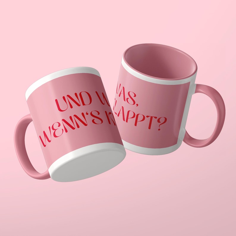 Och tänk om det fungerar? – Typografisk motivationsmugg | Mugg med positivt uttalande bild 3