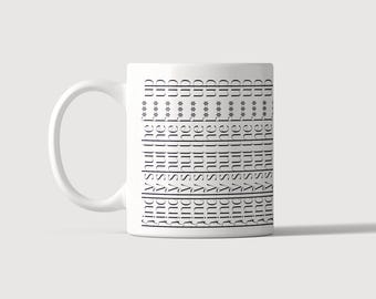 Taza con mensaje: "Cállate la boca, por favor" / Taza para la oficina o como regalo con una frase ingeniosa e impresión integral de 360 grados.
