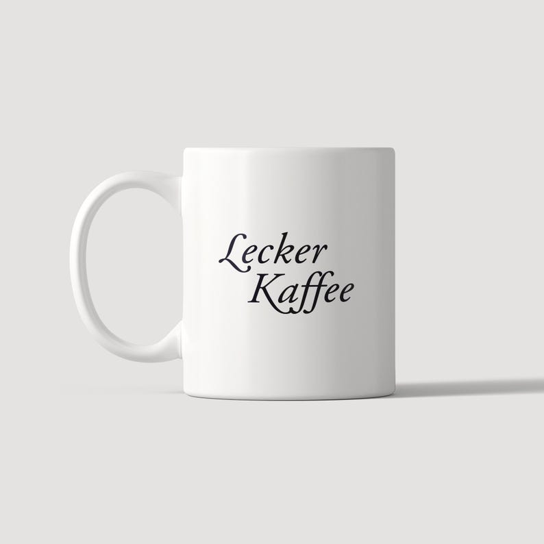 Delicious coffee / with a shot. – Statement ceramic mug with a twist | Coffee mug with a saying image 2
