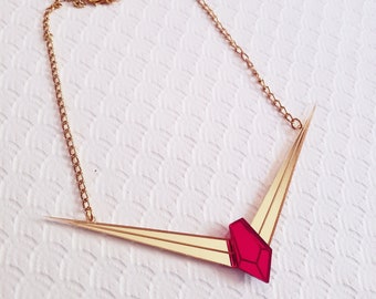 Gundam V Fin Necklace Gold