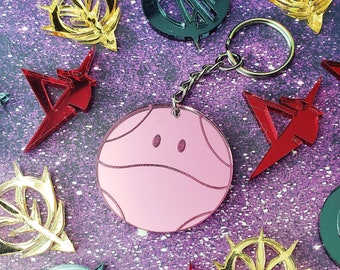 Pink Mirrored Gundam Haro Keychain