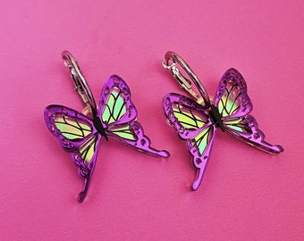 Y2K Poison Butterfly Hoops