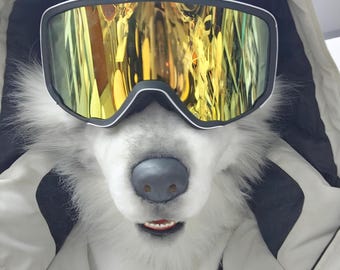 Realistic Wolf Mouth Mask, Lower Face Jaw Cosplay, Furry Animal Snout Halloween Half Mask