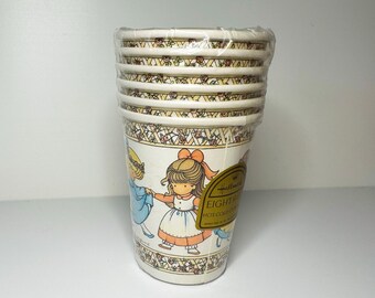 Vintage Joan Walsh Anglund-bekers uit de jaren 80 – Hallmark Happy Times – set van 6 inch