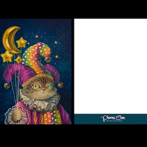 Blinky- Cartão Postal com Ilustração de Gato