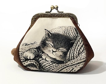 Saszetka na monety Cattitude #50 Cat Kiss Lock