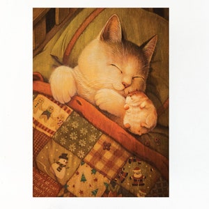 Cartão Postal Momento Aconchegante #2 - Ilustração de Gato 5" x 7"