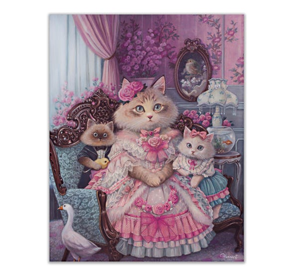 ドリームランド - フェニックス・チャンによる猫のイラストファイン