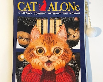 Cat Alone- Torba-worek z ilustracją kota