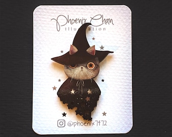 Wicked #28- Cat Wooden Pin