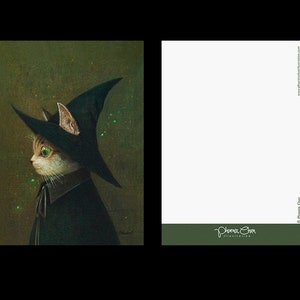 Postal con ilustración de bruja gata #28 de Wicked