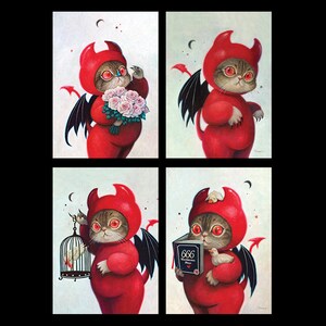 Vermilion-The Little Cat Devil Postcard Set