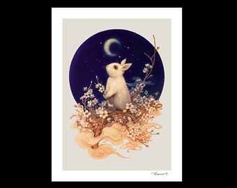 Branches #25- Rabbit Illustration Fine Art Print