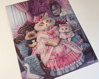 ドリームランド - フェニックス・チャンによる猫のイラストファイン