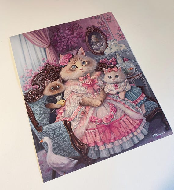 ドリームランド - フェニックス・チャンによる猫のイラストファイン