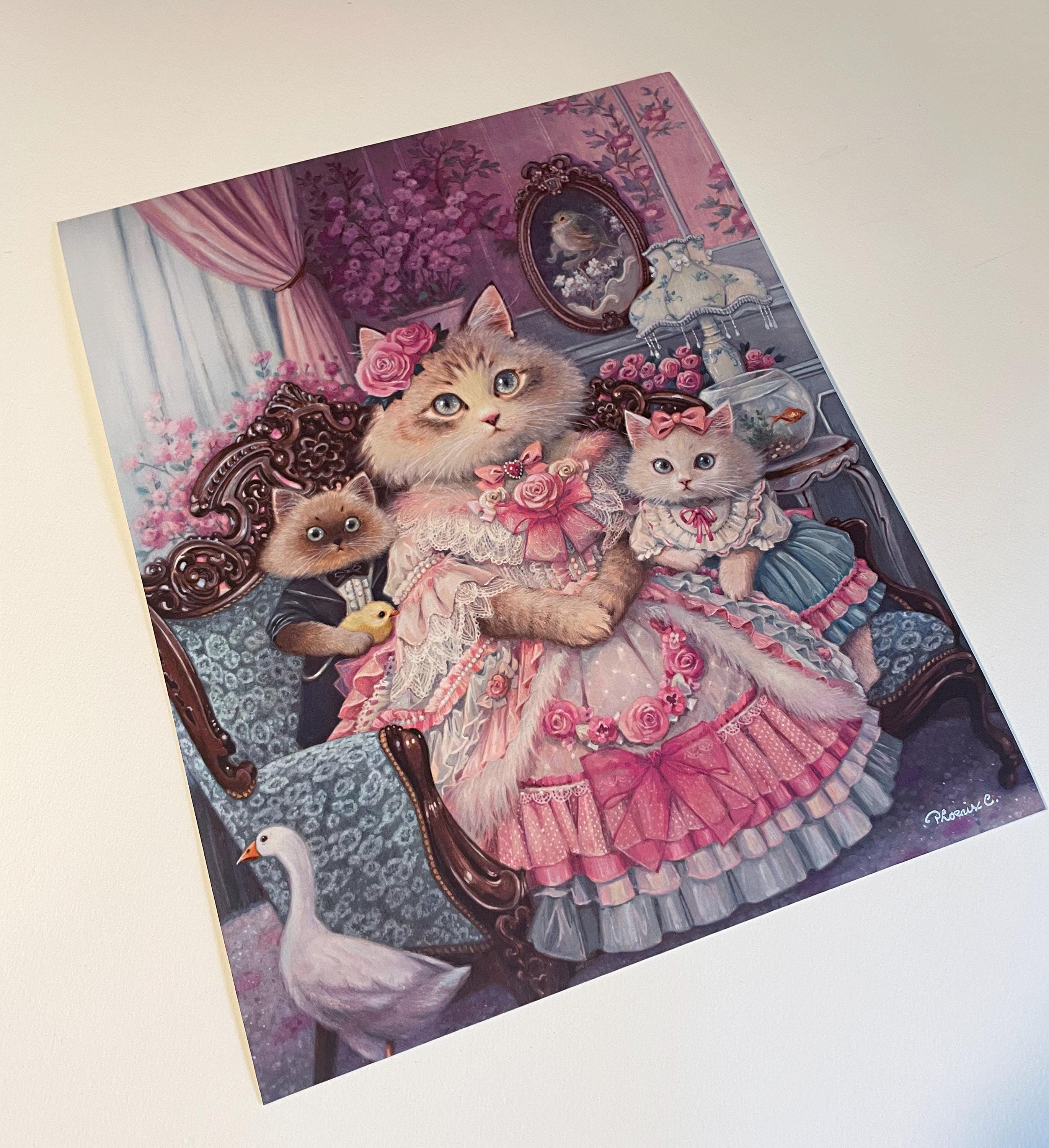ドリームランド - フェニックス・チャンによる猫のイラストファイン