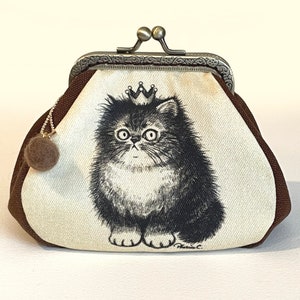 Cattitude #35 Cat Kiss Lock Coin Pouch