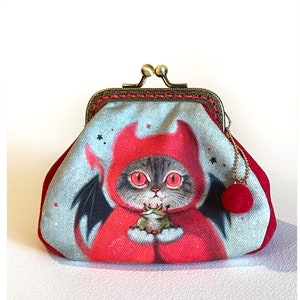 Portmonetka na monety Vermilion The Little Cat Devil Kiss Lock