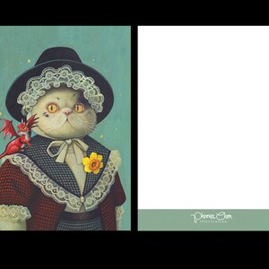Cartão Postal Kristie-Cat Illustration