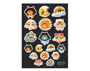 Cat x Weather Sticker Sheet