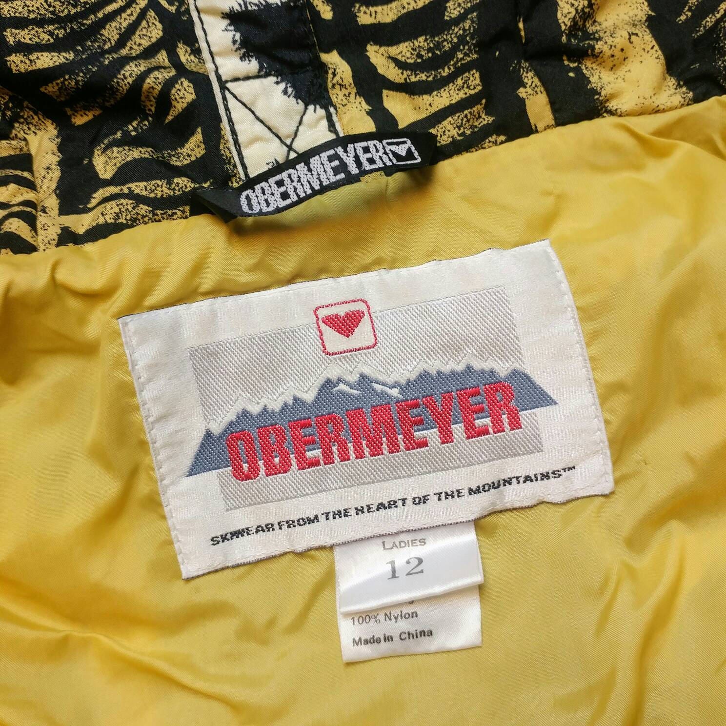 Vintage 90s Obermeyer Hooded Geometric Print Nylon Ski Jacket | Etsy