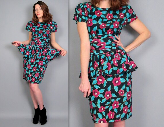 80s peplum dress