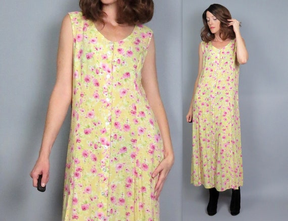 90s floral maxi dress