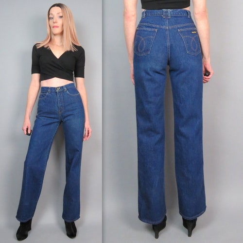 Vintage 70s High Waisted Jeans Tres Bien Straight Leg Denim | Etsy