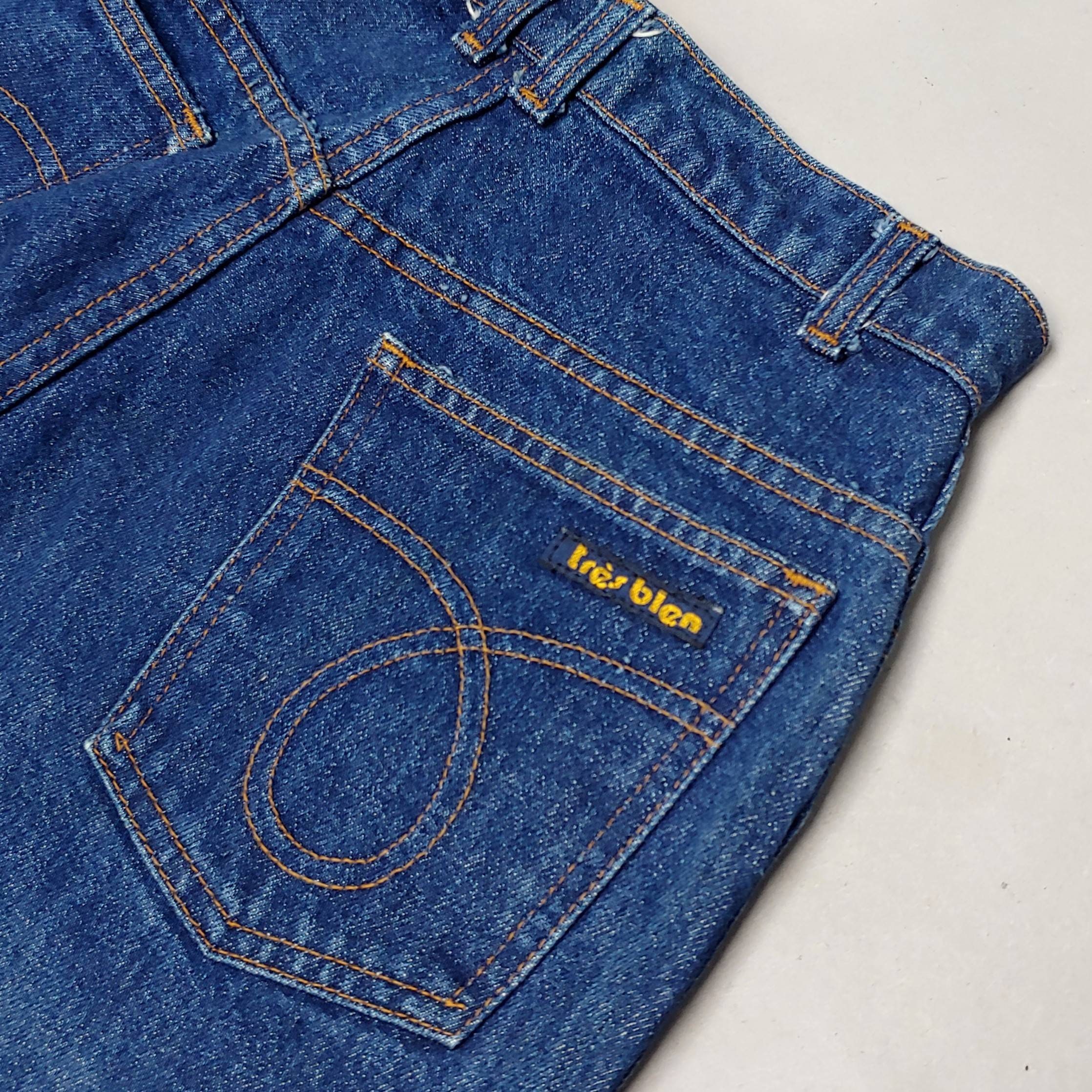 Vintage 70s High Waisted Jeans Tres Bien Straight Leg Denim - Etsy