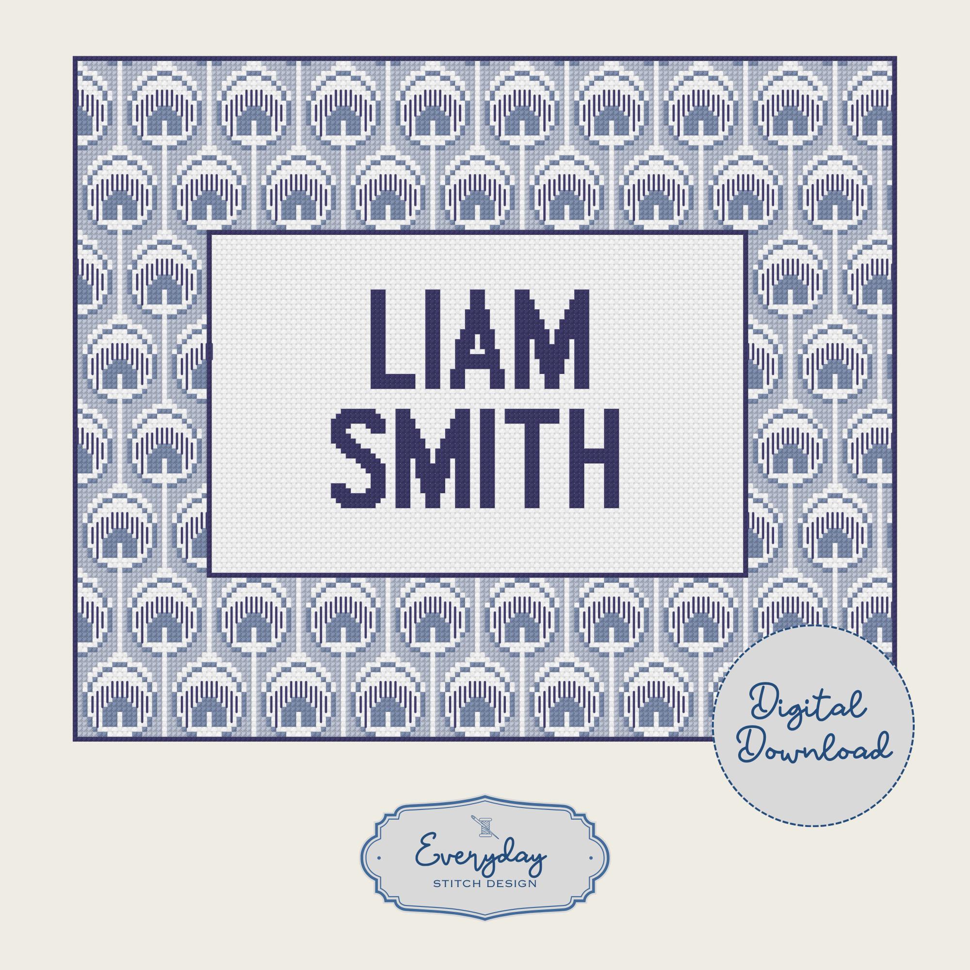 Custom Name Needlepoint Pattern - Etsy