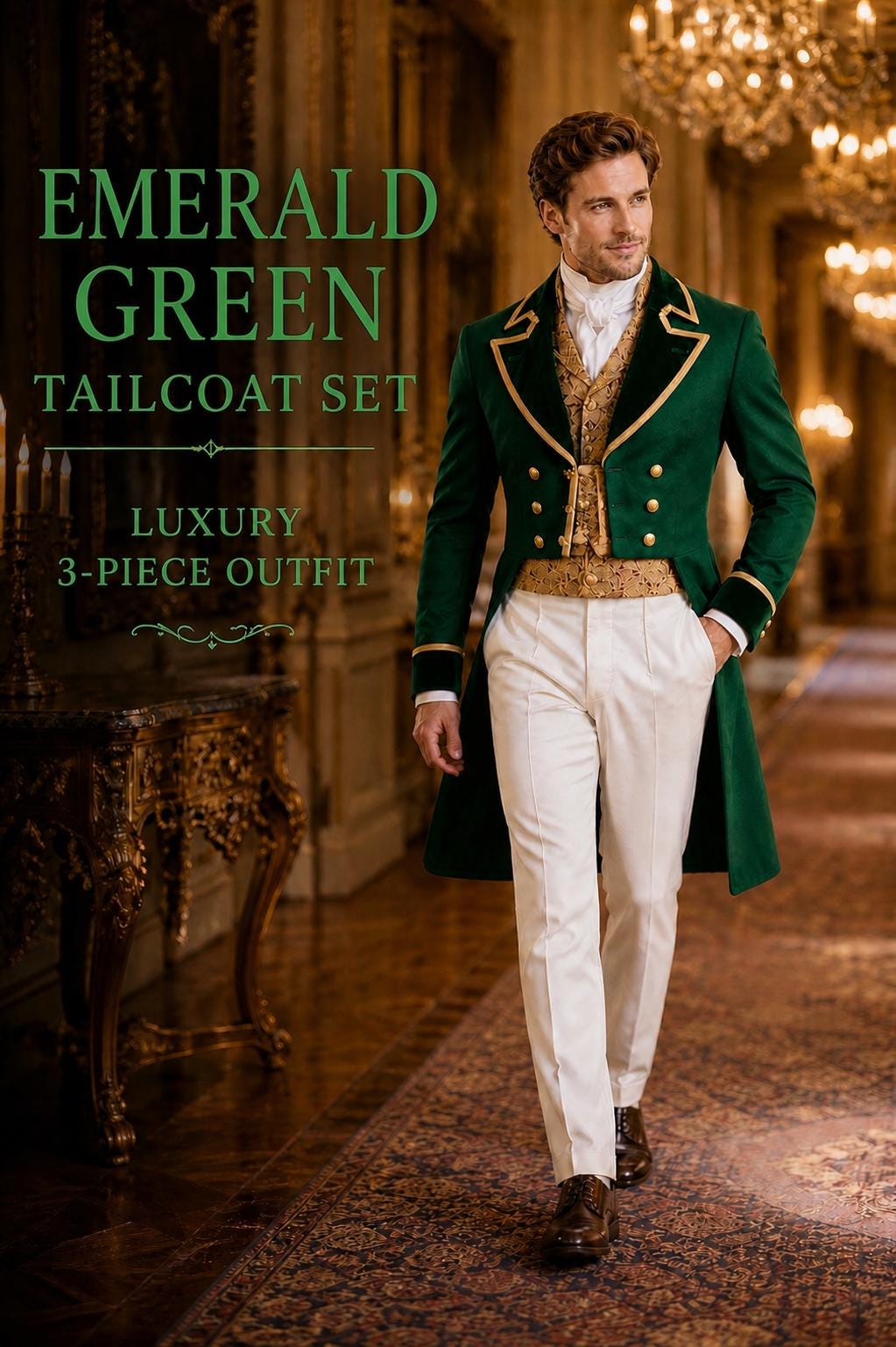 Black and Emerald Green Suit - Etsy