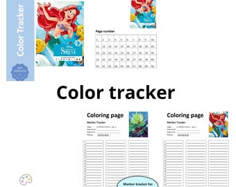 LA PETITE SIRENE - Páginas para colorear - Plantillas para colorear - Marcadores - Disney Colorea por números - Imprimible - A4