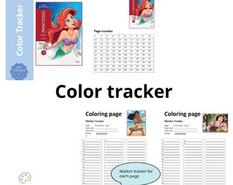 PRINCESA - Guia de Desenhos para Colorir - Modelo de Guia de Desenhos para Colorir - Rastreador de Marcadores - Disney Colorir por Números - Imprimível - A4