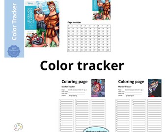 GRANDS CLASSIQUES TOMO 10 - Rastreador de páginas para colorear - Plantilla de rastreo de páginas para colorear - Rastreador de marcadores - Disney Colorea por números - Imprimible - A4