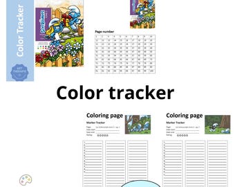 TOMO 2 DE LOS PITUFOS - Plantilla para colorear - Marcadores - Disney Colorea por números - Imprimible - A4