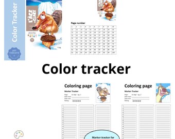 LA ERA DE HIELO - Plantilla para colorear - Marcadores - Disney para colorear por números - Imprimible - A4