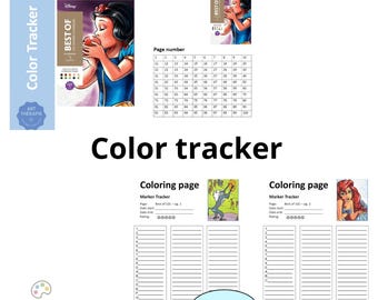 LO MEJOR DE LGC - Rastreador de páginas para colorear - Plantilla de rastreo de páginas para colorear - Rastreador de marcadores - Disney Colorea por números - Imprimible - A4