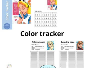 GRANDES CLÁSICOS TOMO 3 - Rastreador de colores - Plantilla de rastreador de colores - Rastreador de marcadores - Disney Colorea por números - Imprimible - A4