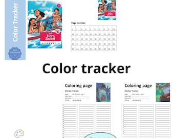 LILO & STITCH - Coloring Tracker - Coloring Tracker Template - Marker Tracker - Disney Color by Number - Printable - A4