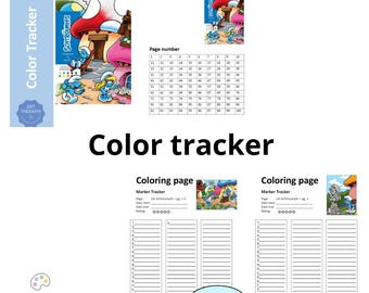 PITUFOS - Páginas para colorear - Plantillas para colorear - Marcadores - Disney Colorea por números - Imprimible - A4