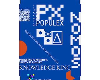 Affiche de fidélité d'entreprise POPULEX | Art de science-fiction dystopique cyberpunk